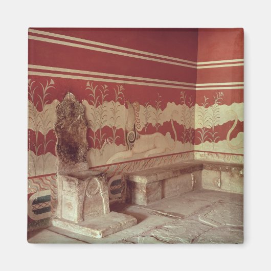 ミノスの玉座の間、紀元前1500年～1400年 マグネット (正面)