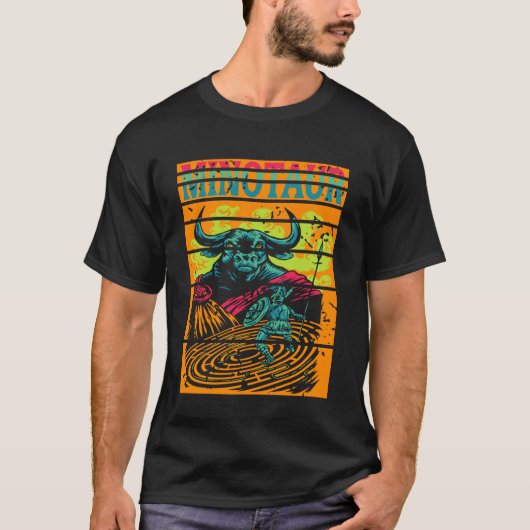 ミノタウロスの迷宮バトル ギリシャの戦士 古代 Tシャツ (正面)