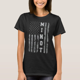 ミノットノースダコタアメリカ国旗 Tシャツ