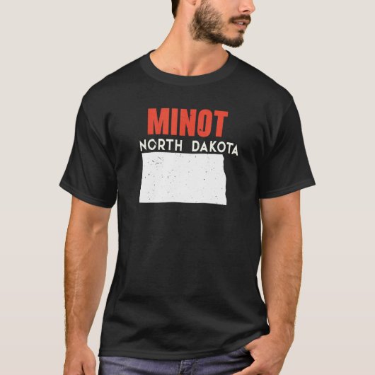 ミノットノースダコタUSA州アメリカントラベル Tシャツ (正面)