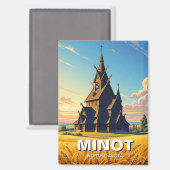 ミノットパークノースダコタ マグネット (正面/裏面)