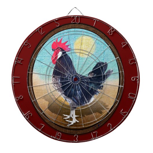 ミノルカルースターヴィンテージオーバル ダーツボード (正面)