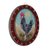 ミノルカルースターヴィンテージオーバル ダーツボード (正面左)