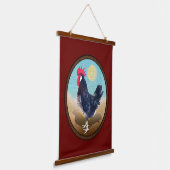 ミノルカルースターヴィンテージオーバル 吊り下げ型タペストリー (傾斜あり)