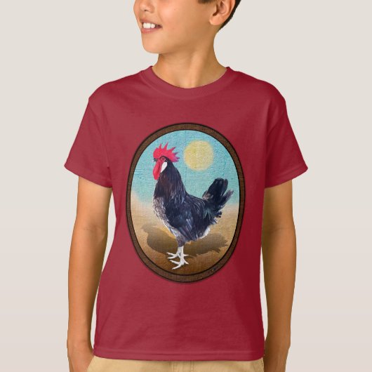 ミノルカルースターヴィンテージオーバル Tシャツ (正面)