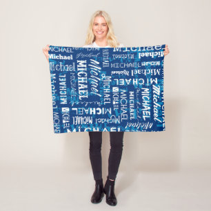 ミハエルのパーソナライズな名前をカスタムする フリースブランケット