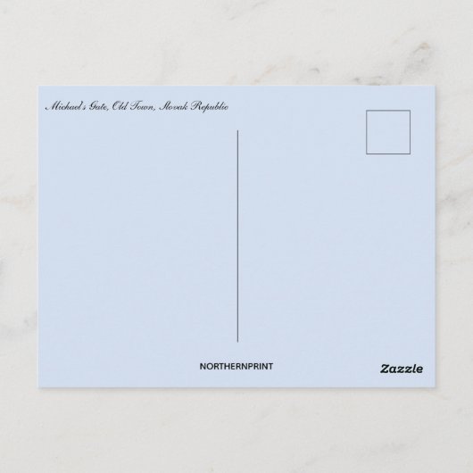 ミハエルズゲートオールドタウンスロバキア共和国 ポストカード (裏面)