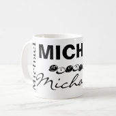ミハエル-マグを個人化して下さい コーヒーマグカップ (正面左)