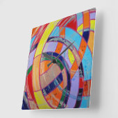 ミハエルMoffa著構成#15 スクエア壁時計 (傾斜)