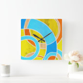 ミハエルMoffa著構成#23 スクエア壁時計 (ホーム)