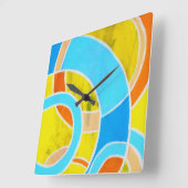 ミハエルMoffa著構成#23 スクエア壁時計 (傾斜)