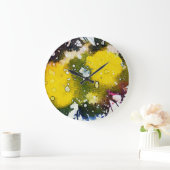 ミハエルMoffa著Polychromoptic #7 ラージ壁時計 (ホーム)