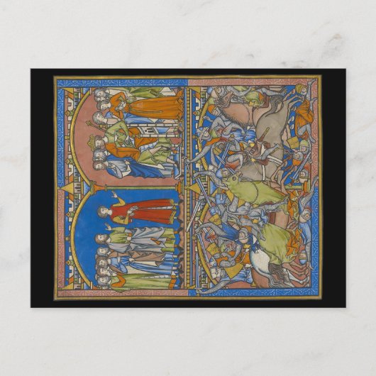 ミハルの苦行、血闘争 ポストカード (正面)