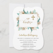 ミバウティゾインビタシオンアイボリーミントフローラバプテスマ 招待状 (正面)