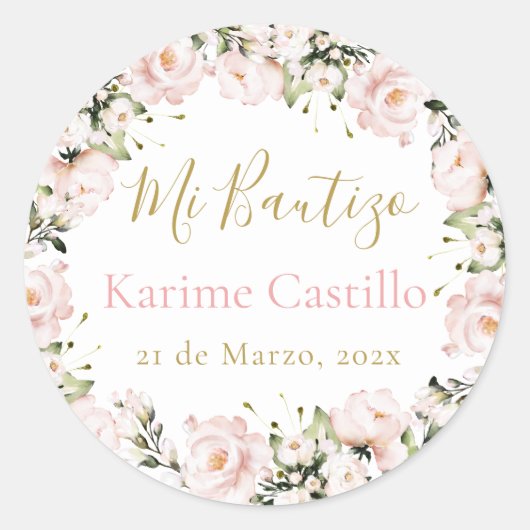 ミバウティゾピンクフローラ ラウンドシール (正面)