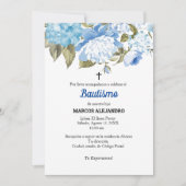 ミバウティゾブルーフローラ/ライトブルー 招待状 (正面)