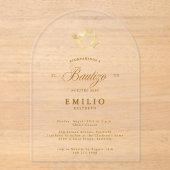 ミバウティゾ金ゴールドドーブバプテスペインのィズム アクリル招待状 (正面)