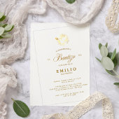 ミバウティゾ金ゴールドドーブバプテスペインのィズム アクリル招待状