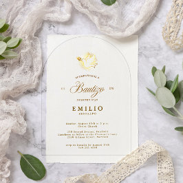 ミバウティゾ金ゴールドドーブバプテスペインのィズム アクリル招待状