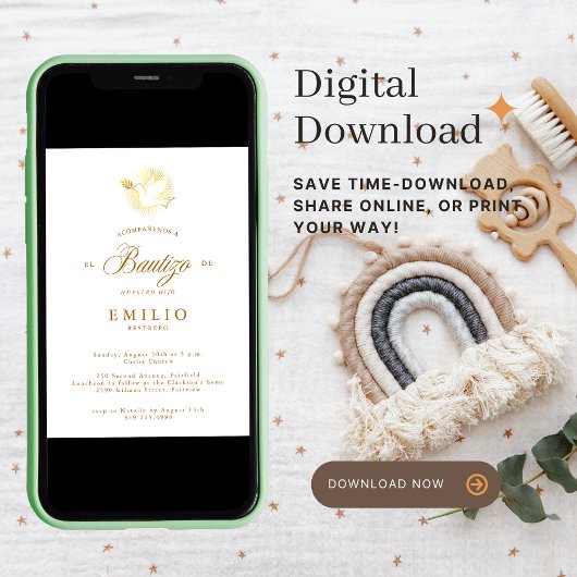 ミバウティゾ金ゴールドドーブバプテスペインのィズム 招待状