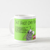 ミバエは10日を過します コーヒーマグカップ (正面左)