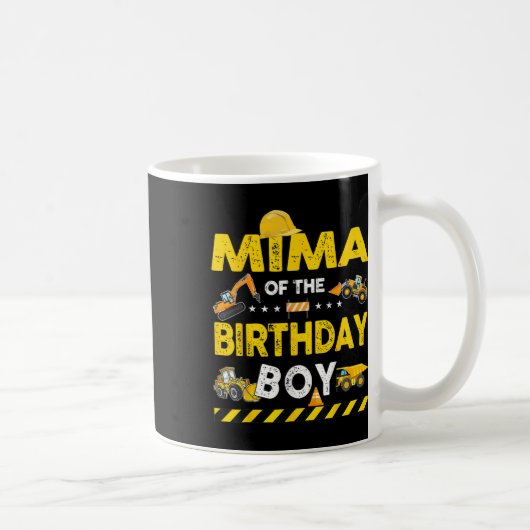 ミマオブザ誕生日ボーイ建築労働者誕生 コーヒーマグカップ (右)