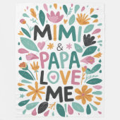 ミミとパパが愛してる フリースブランケット (正面)