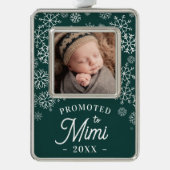 ミミに昇格 |ベビー写真おばあちゃん シルバープレートフレームオーナメント (正面)