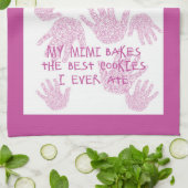 ミミのキッチンオーキッドパープル祖母の贈り物 キッチンタオル (折り畳み)