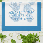 ミミのキッチンブルー祖母ギフト キッチンタオル (折り畳み)