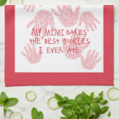 ミミのキッチン赤おばあちゃんプレゼント キッチンタオル (折り畳み)