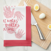 ミミのキッチン赤おばあちゃんプレゼント キッチンタオル (四つ折り)