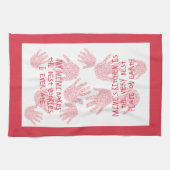 ミミのキッチン赤おばあちゃんプレゼント キッチンタオル (横)