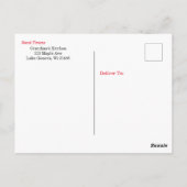 ミミのホタテ芋レシピカードパーソナライズされた ポストカード (裏面)