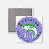 ミミの魚釣りお気に入りのバディ マグネット (正面/裏面)