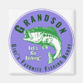 ミミの魚釣りお気に入りのバディ マグネット (正面)