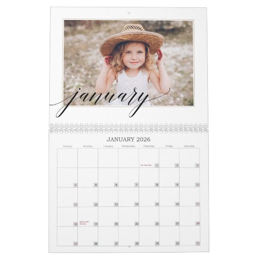 ミミへの贈り物|孫の家族の写真 カレンダー (1月 2026)