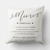 ミミエレガントパーソナライズされた定義キープサケ クッション (正面)