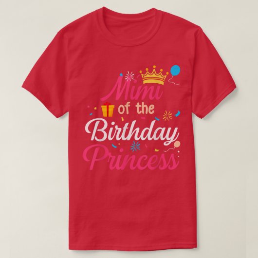 ミミオブザ誕生日プリンセスかわいいママ Tシャツ (デザイン正面)