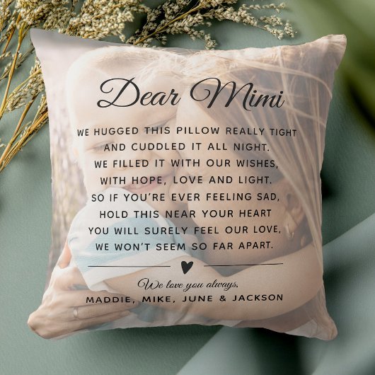 ミミカスタムメッセーモダンジ写真母の日 クッション