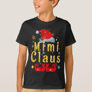 ミミクロースクリスマスサンタハットマッチングファミリーパハ Tシャツ