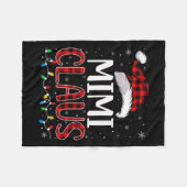 ミミクロースクリスマスライトマッチングファミリークリスマスP フリースブランケット (正面(横))