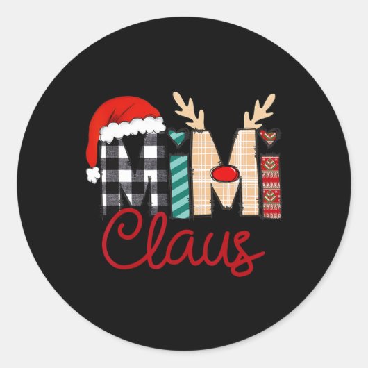 ミミクローストナカイのクリスマス ラウンドシール (正面)