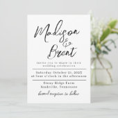 ミミシンプルマリスト非フォトウェディングデー招待状 セーブザデート (スタンド正面)