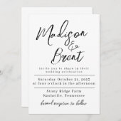 ミミシンプルマリスト非フォトウェディングデー招待状 セーブザデート (正面/裏面)