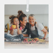 ミミスクリプトオーバーレイ| 私たちはあなたを愛しています ガラスオーナメント (裏面)