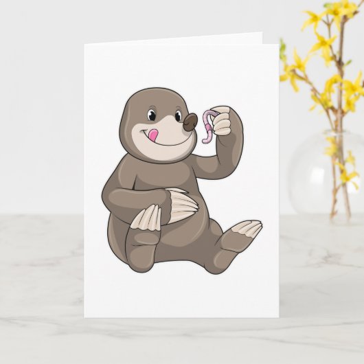 ミミズとモグラ カード (黄色い花)