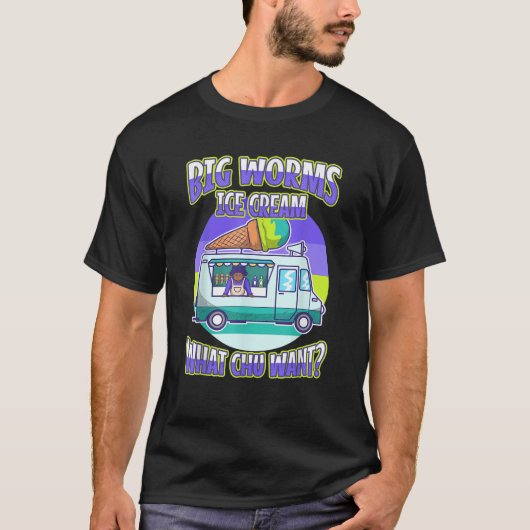 ミミズのアイスクリームトラック Tシャツ (正面)