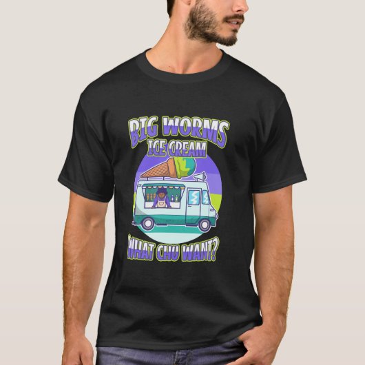 ミミズのアイスクリームトラック Tシャツ (正面)