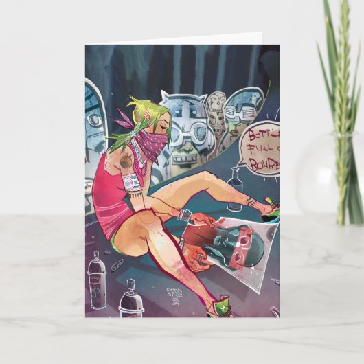 ミミズの挨拶状 カード (正面)